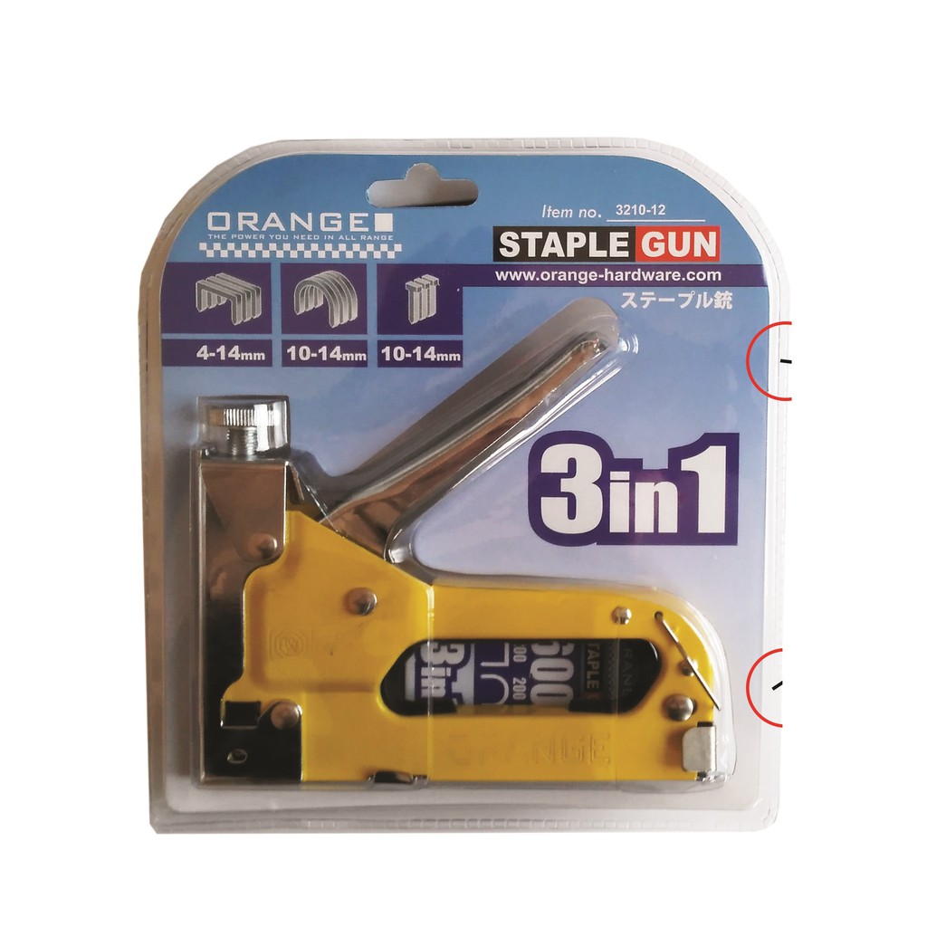 

STAPLES TEMBAK STAPLES GUN 3 IN 1 ORANGE