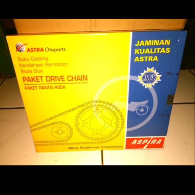 Gir / Gear set dan Rantai for karisma/karisma x/ supra x 125 old Aspira Astra