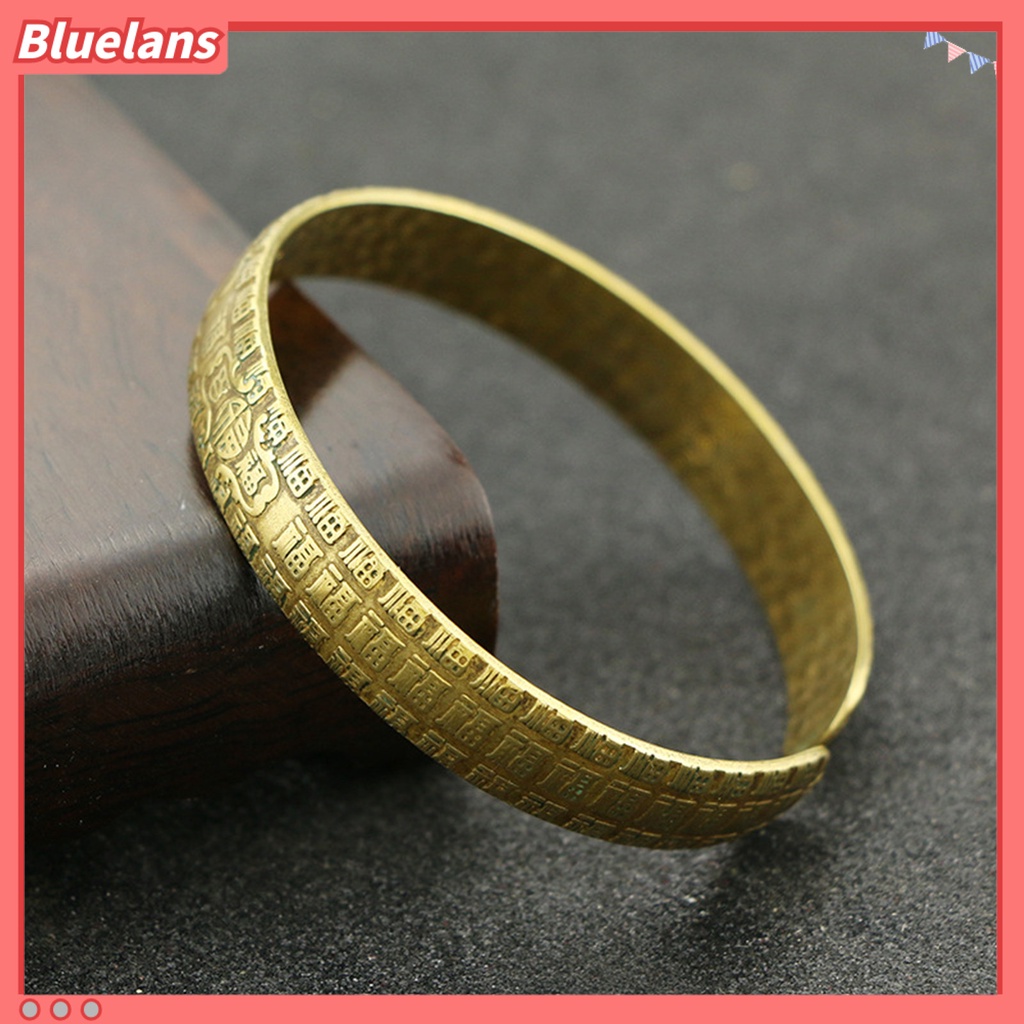 Bluelans Man Woman Brass Adjustable Hand Bracelet Bangle Valentine Day Jewelry Gift Cuff