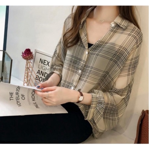 SF - Kemeja Guilen Oversize Shirt / Guilen Oversize Shirt | Bahan Katun Kotak Yandeth Fit XL-CREAM