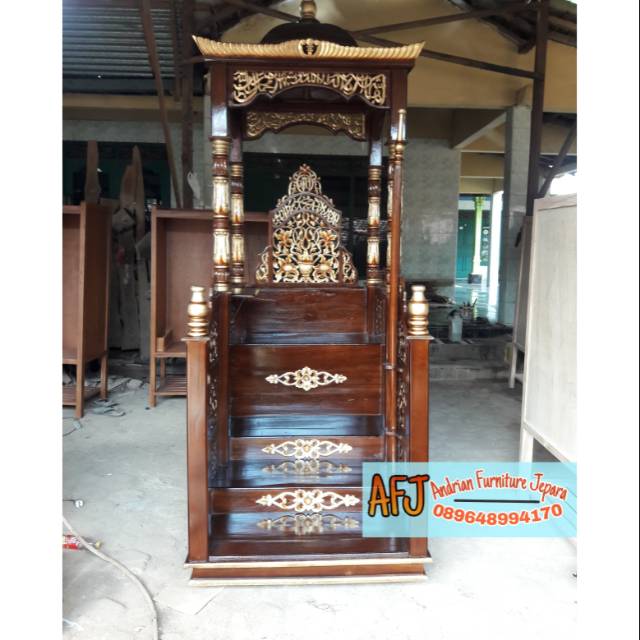 Mimbar masjid mimbar dakwah masjid minimalis kayu jati