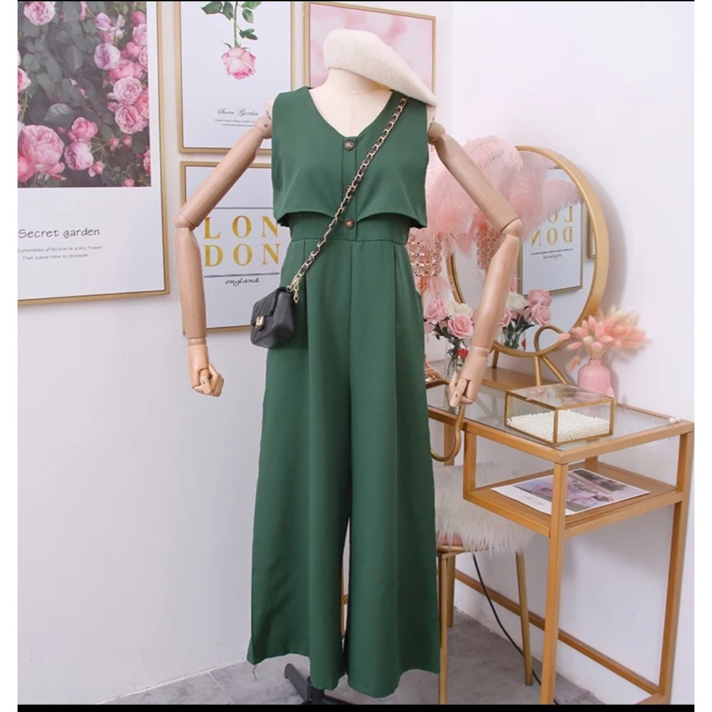 FWG - JUMPSUIT AMEL / JUMPSUIT WANITA KOREA TERBARU / JUMPSUIT TERLARIS WANITA KOREA