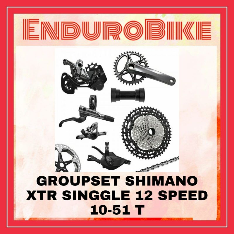 GROUPSET XTR 12S 4 PISTON GRUP SET GS XTR 1 12 S 10-51 T BB ENDUROBIKE
