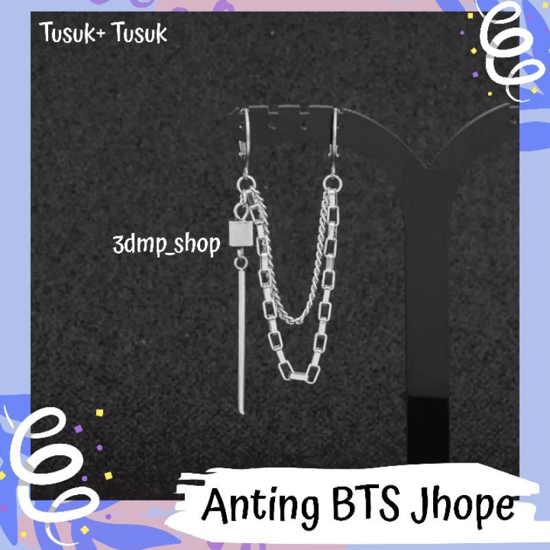 Anting Kpop Rantai Tusuk Jepit BTS Jhope