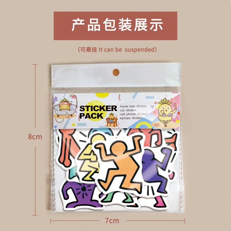 Kasus Harin stiker gaya pop cartoon hollow tangan akun bahan air Piala bagasi notebook graffiti stik