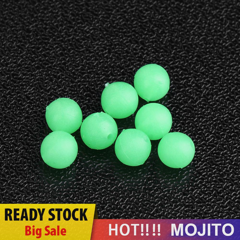 100pcs Manik-Manik Bulat Luminous Glow In The Dark Ukuran 5mm Untuk Umpan Pancing