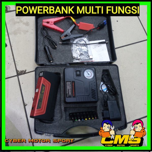pompa ban mobil. plus power bank Jump start multi fungsi. ponsel.