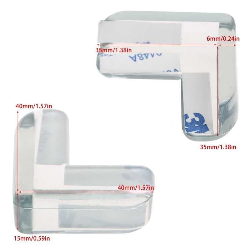 Pelindung Karet Silikon Pengaman Sudut Siku Meja Kaca Kayu 1 pcs