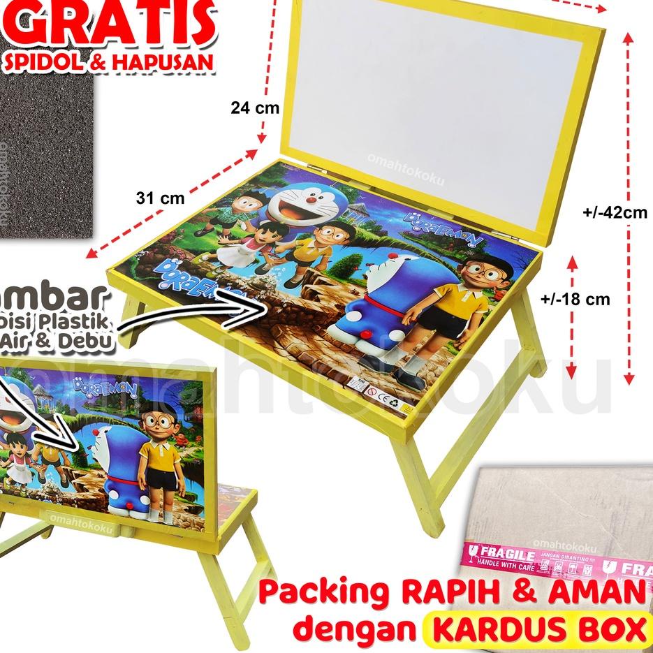 

Pasti Puas Meja Belajar Plus Papan Tulis Lipat Karakter Anak Minimalis GRATIS SPIDOL dan PENGHAPUS 30x40x24 mini gambar DILAPISI PLASTIK ANTI AIR