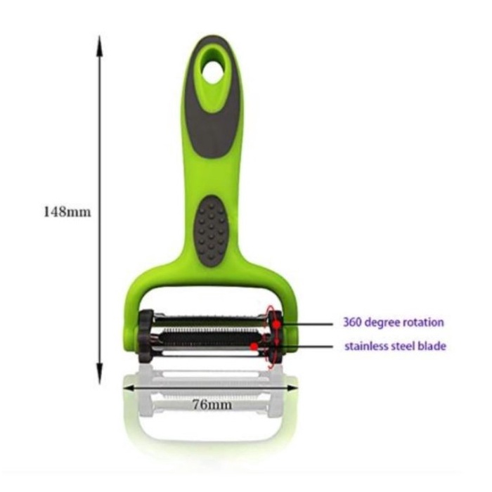 Peeler 3 in1 Pisau Wortel Kentang Buah Rotate Peeling knife Serbaguna Multifungsi