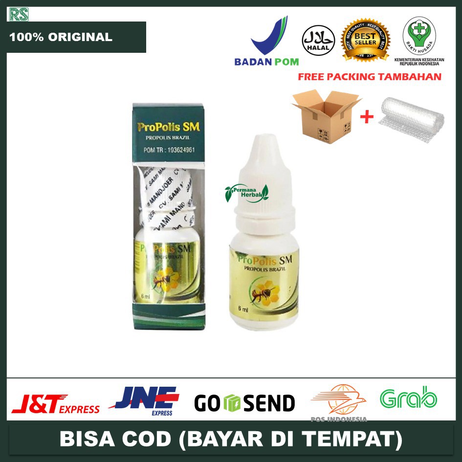 Propolis SM Brazilian Obat Polip Liver Stroke Diabet Hepatitis A B C - Herbal Propolis SM