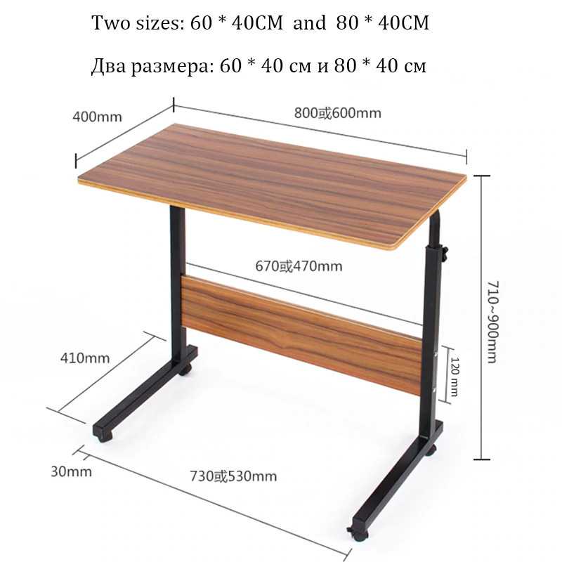 TaffHOME Meja Laptop Adjustable Portable Rotate Laptop Desk  60 x 40 cm - ND02