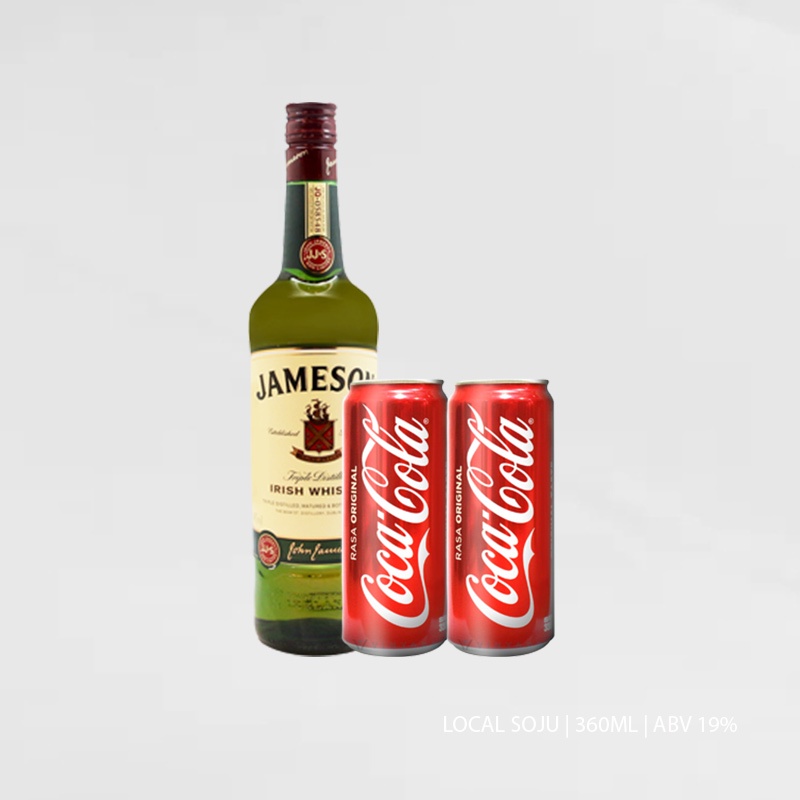 Jameson Irish Whisky 700 Ml + 2 Coca cola can 250 ml