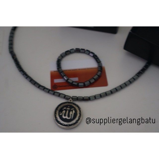 PROMO Kalung magnet LAFAZ ALLAH SILVER GANNAMYONG sertifikat ktp asli healthy bracelet aksesoris