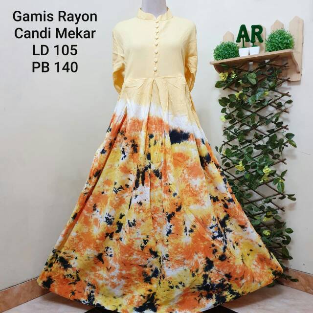 Gamis rayon candi mekar