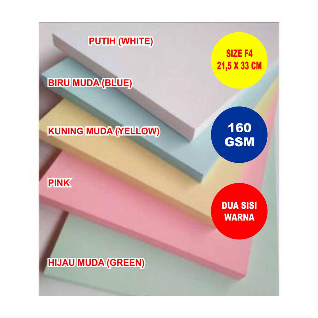 

Kertas Cover Sampul Jilid Karton Ukuran Folio Kertas Manila F4