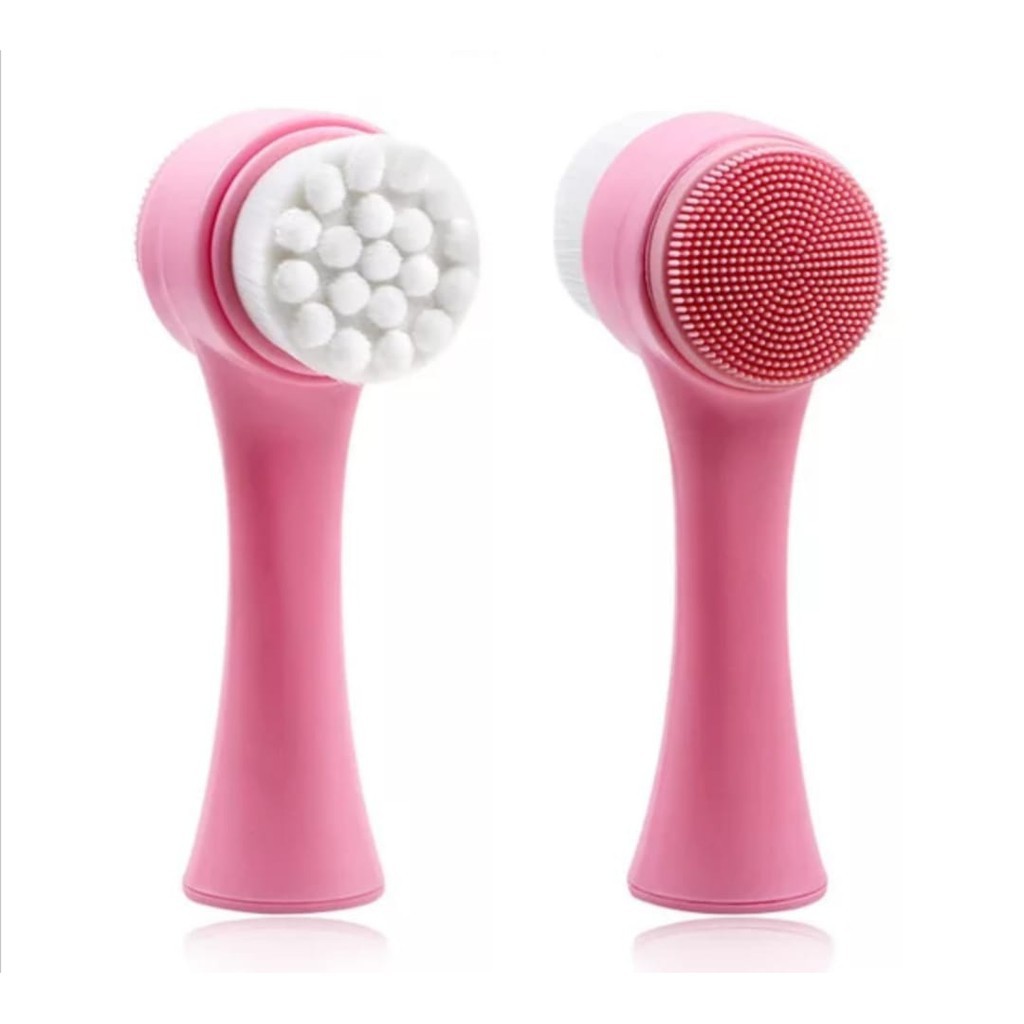 ♥TMALL88♥ Alat Cuci Muka Silikon Brush / Pembersih Manual 3D Sikat Pijat / 2 Sisi