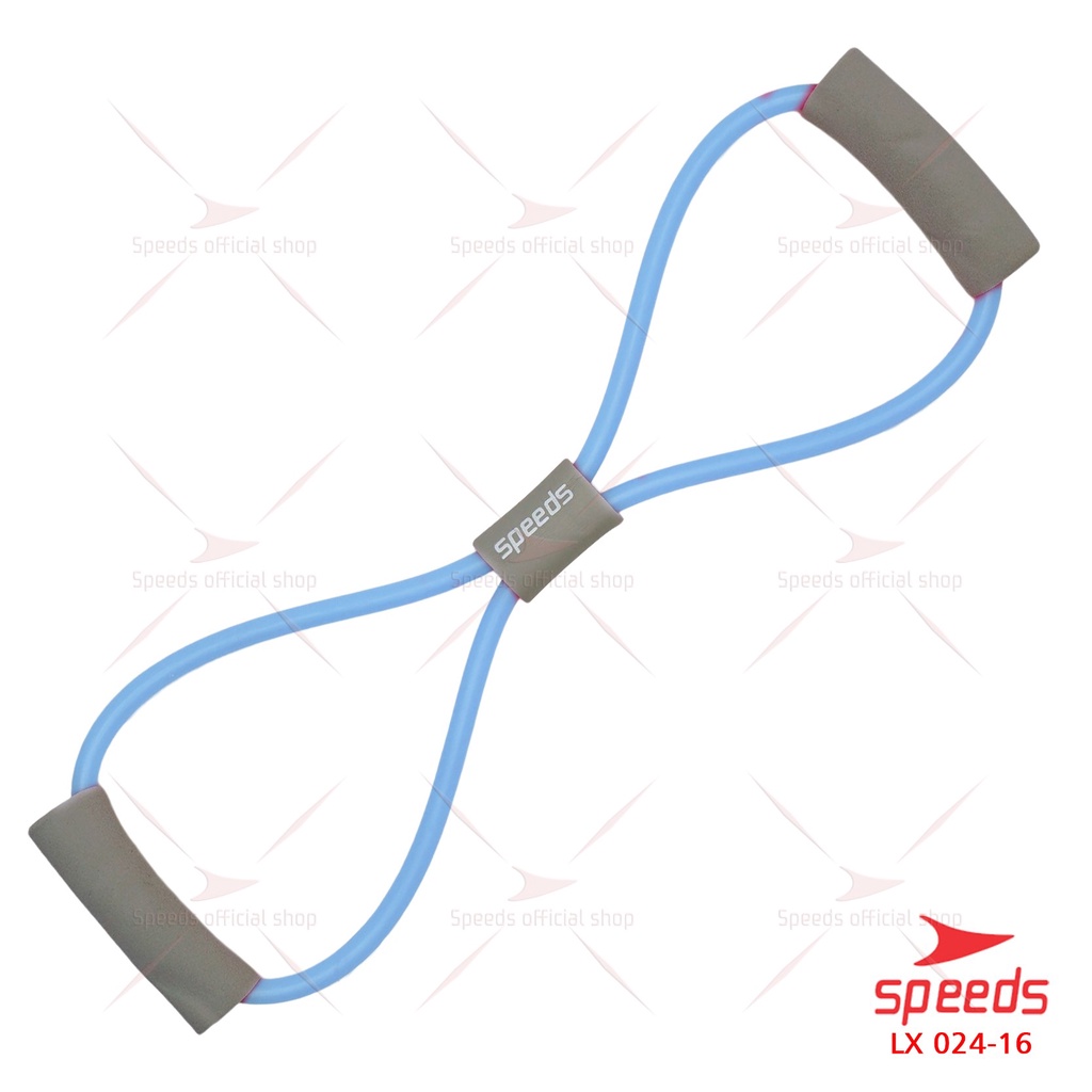 SPEEDS Tali Fitness Gym Yoga Resistance Bands 8 Toning Tube Tali Olahraga Stretching 024-16-024-16 BIRU
