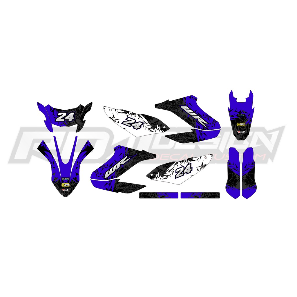 DECAL STICKER WR 155 R (006) DEKAL STIKER BIRU PUTIH HITAM
