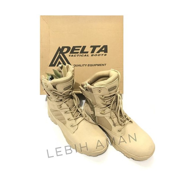 Sepatu Delta 8 Cordura Gunung Import Label USA Tactical Army Warna Tan