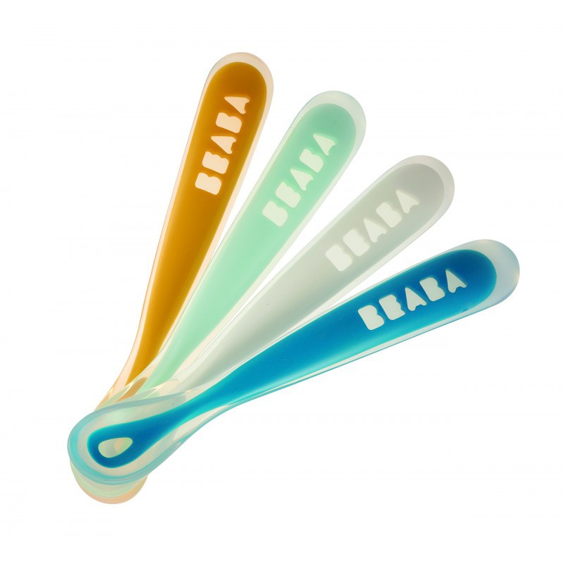 Beaba Set of 4 Ergonomic Spoon - Rainbow