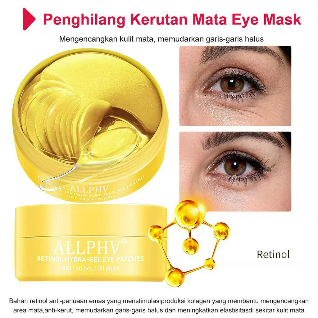 [BPOM] Allphv Masker Mata Eye Mask- Penghilang Mata Panda Kantung Mata Kerutan Mata Vitamin C/Black Pearl Hydra/Retinol