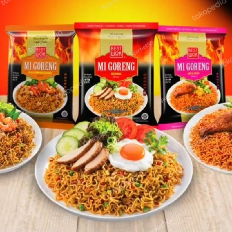 

Mie best wok original/pedas/blackpaper 80gr
