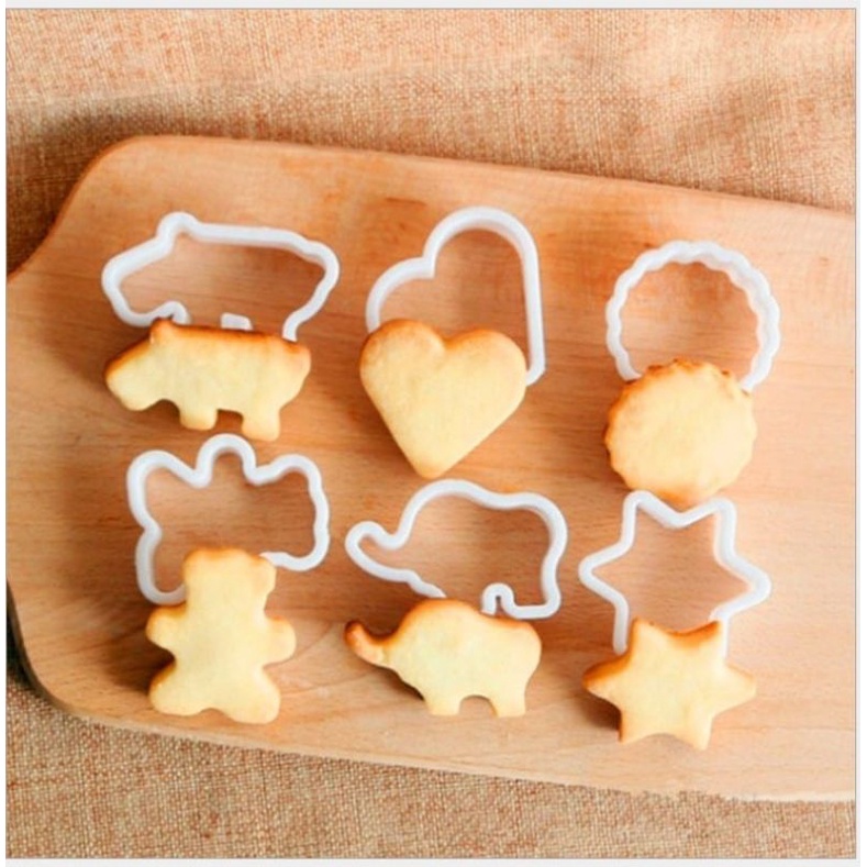 COOKIES CUTTER CUTE 6 IN 1 CETAKAN COOKIES LUCU