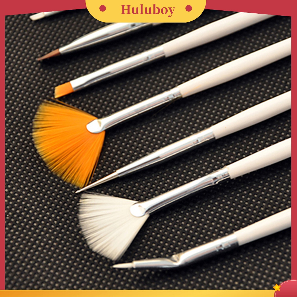 Huluboy Huluboy♡ 15pcs / Set Brush Pen Profesional Untuk Melukis Kuku DIY