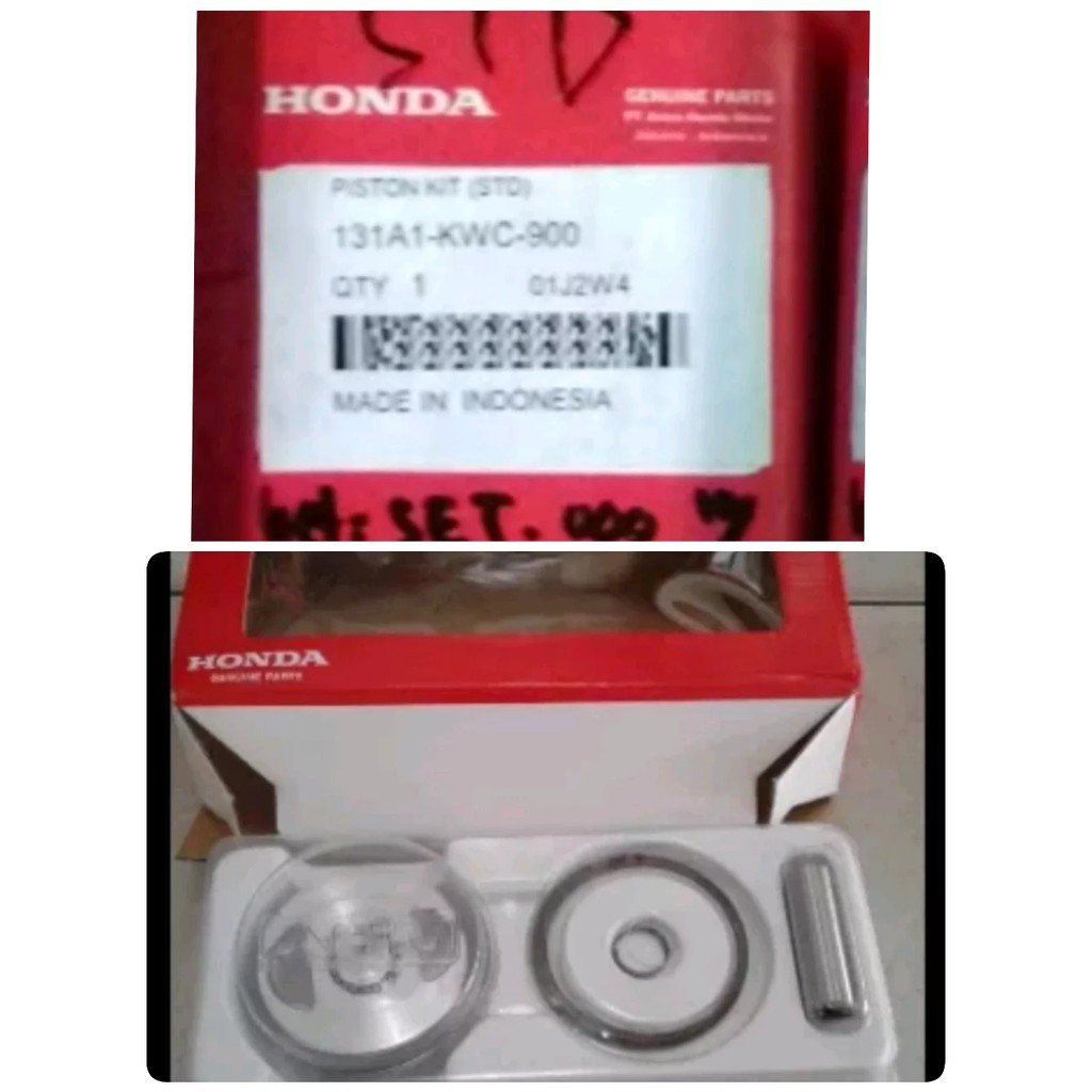 Piston Kit Seher Set  STD 0.25 0.50 0.75 100 - Cs1 CS One Sonic Asli Honda 131A1KWC900