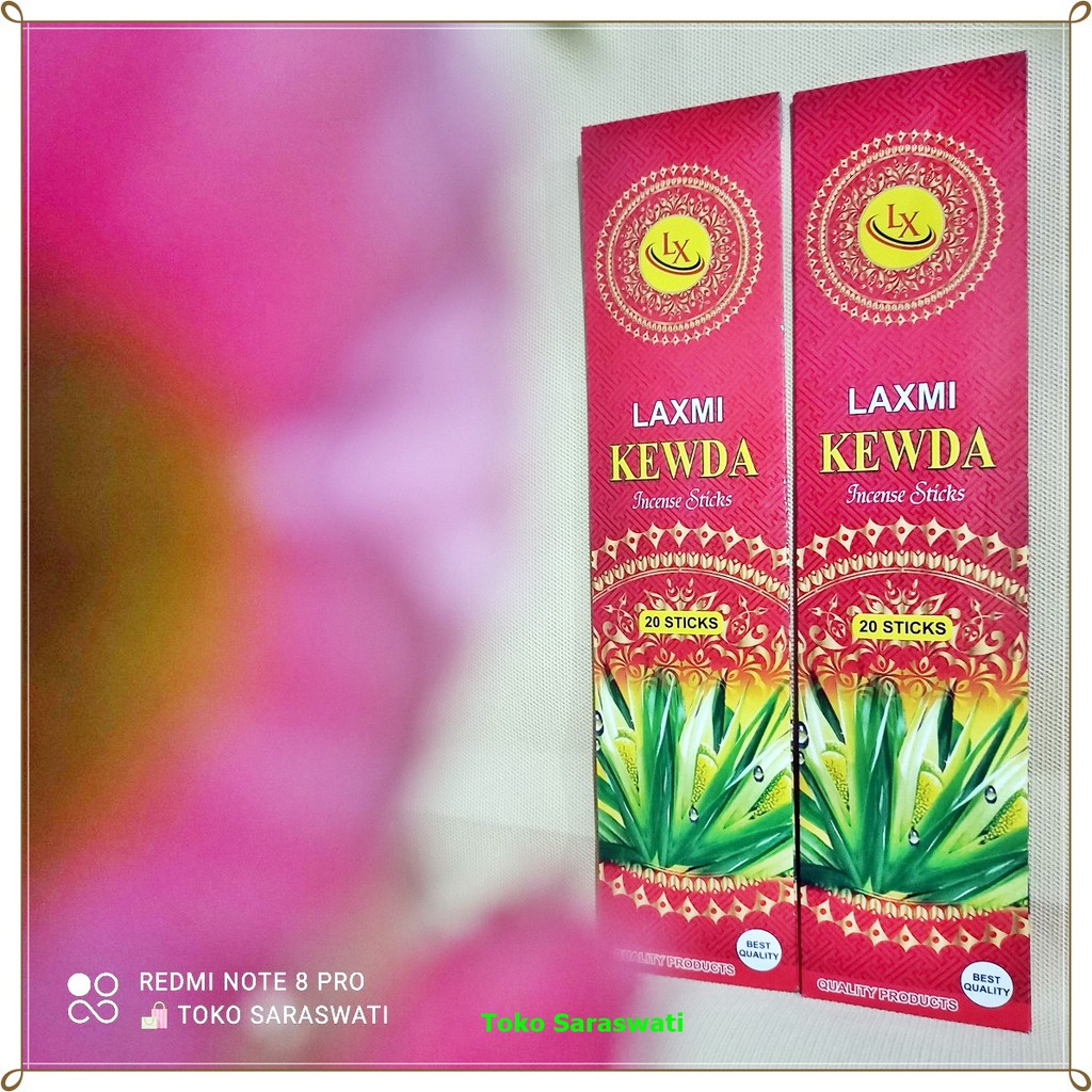 Hio Dupa Wangi Aromaterapi Soft Kewda Pudak Laxmi Isi 20 Stik