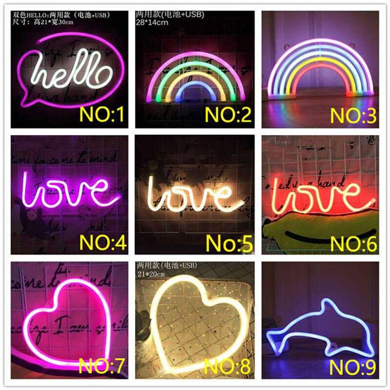 TG-DHA KEY-WIN Lampu Dekorasi LED Neon Light Model LOVE - M04