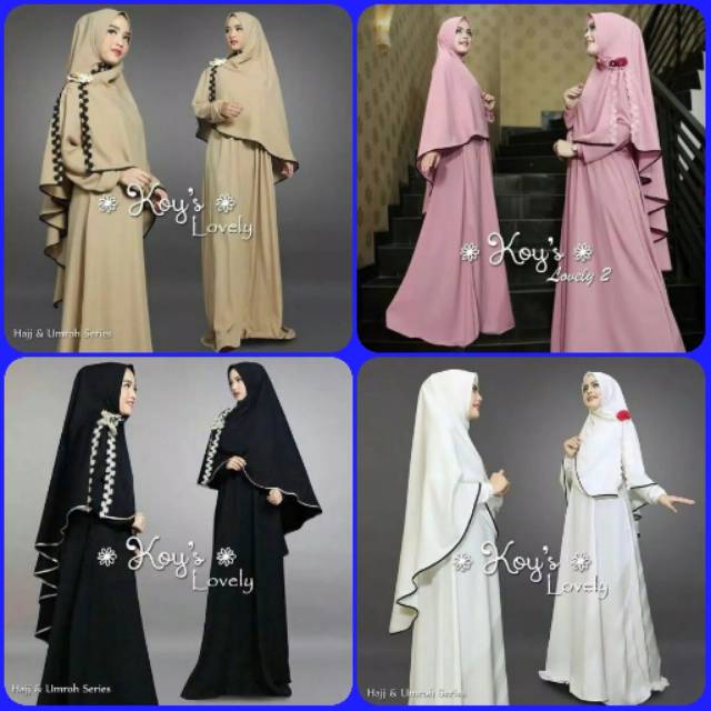Setelan Gamis Wanita Lovely Syar'i / Baju Muslim Wanita + Jilbab