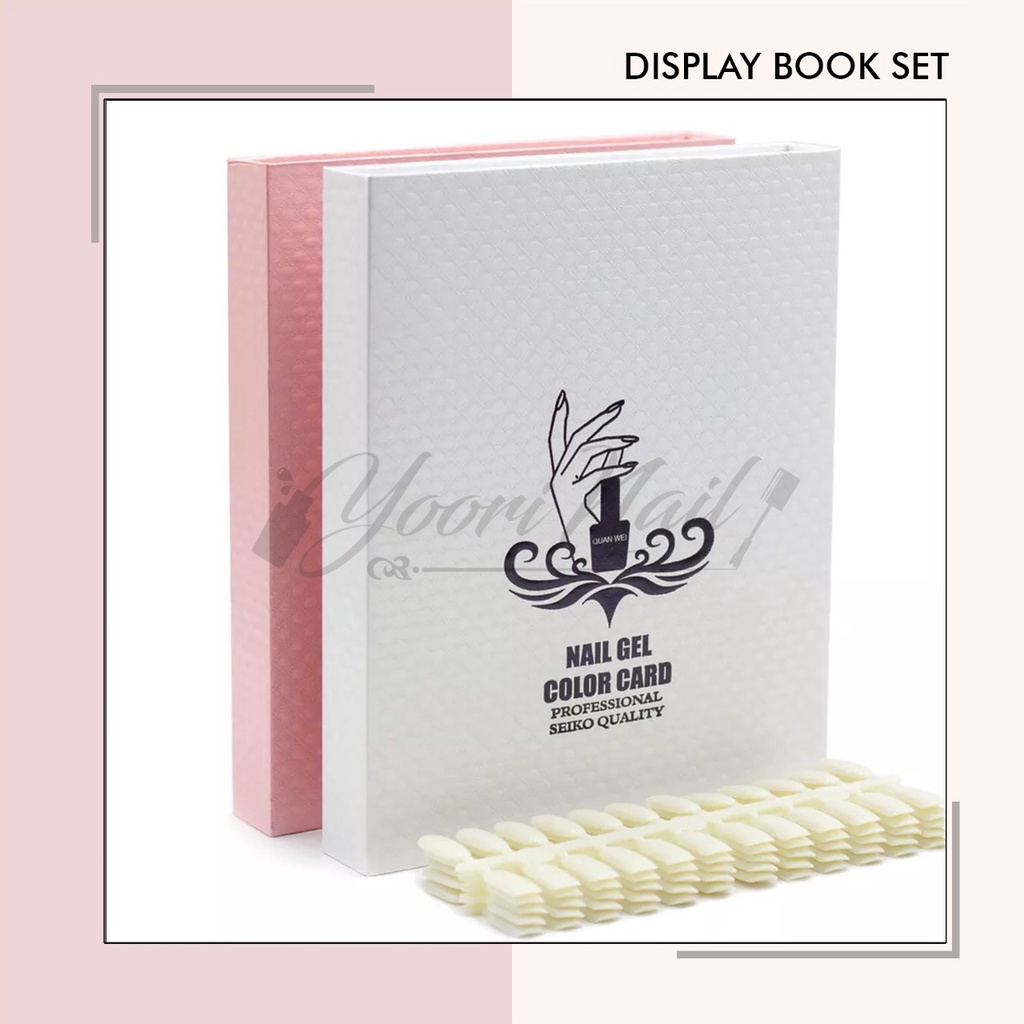 Display book 120 warna set free kuku palsu buku pajangan kutek color chart nail art