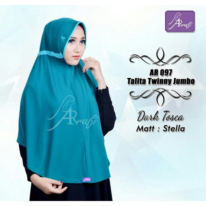 Promo!! Ar 097 Talita Twinny Jumbo Jilbab Hijab Ar Rafi Arrafi Serut Polos Terlaris!!