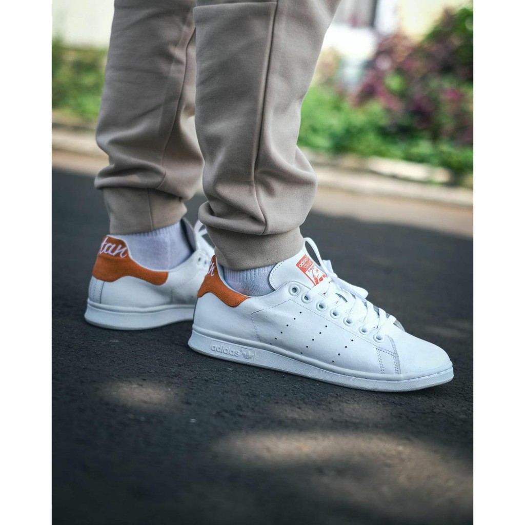 ADIDAS STAN SMITH WHITE ORANGE