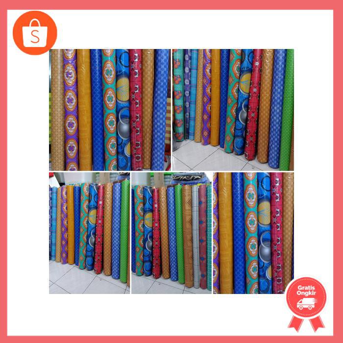 Karpet meteran / taplak meja plastik meteran motif