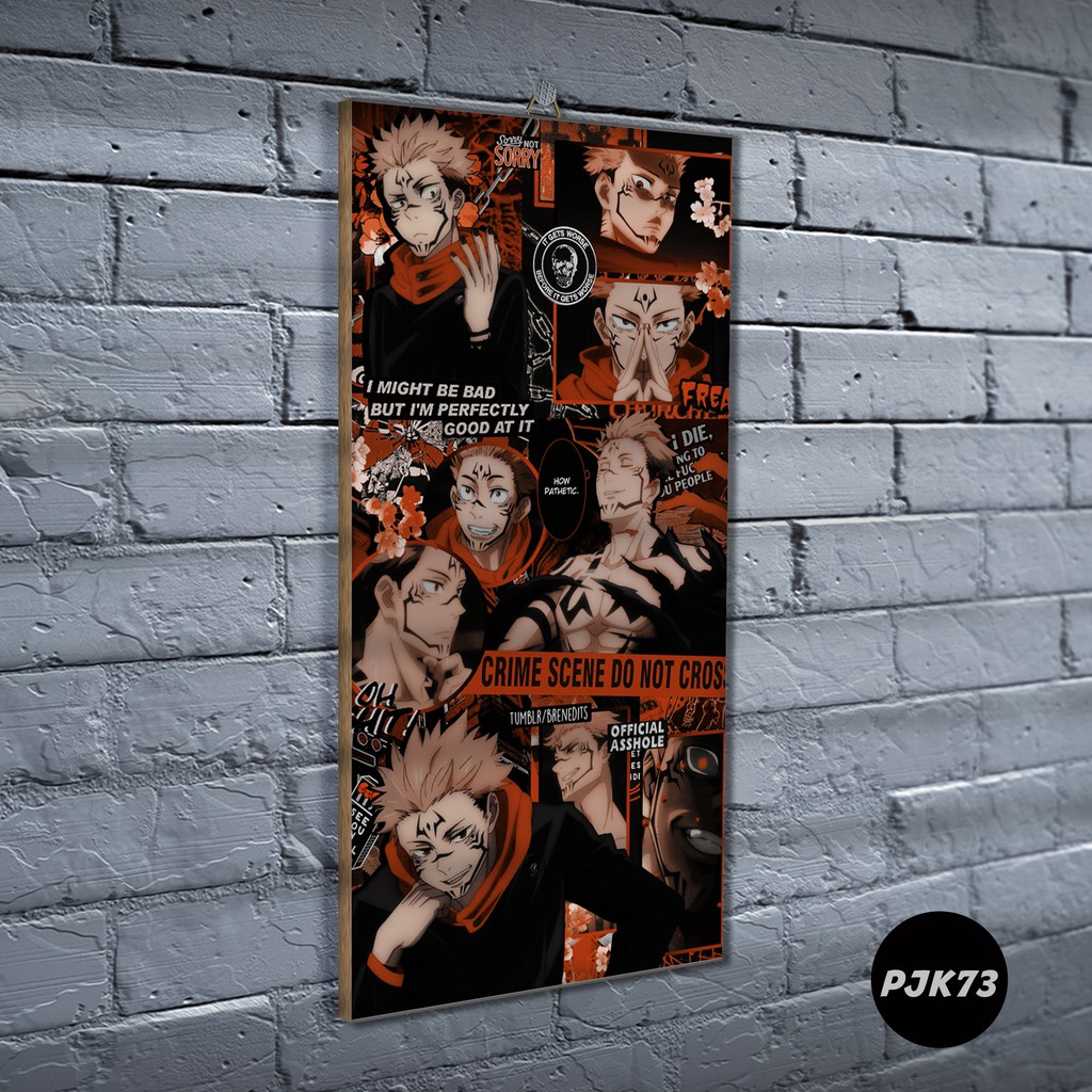 Poster Kayu Jujutsu Kaisen / Dekorasi Rumah /Poster murah/ Anime / desain / 2021 / gambar / PJK-PJK73
