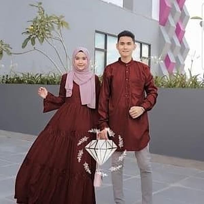 GAMIS BROKAT COUPLE BAJU KOKO / BAJU GAMIS WANITA TERBARU CP LESLEY       Terusan
