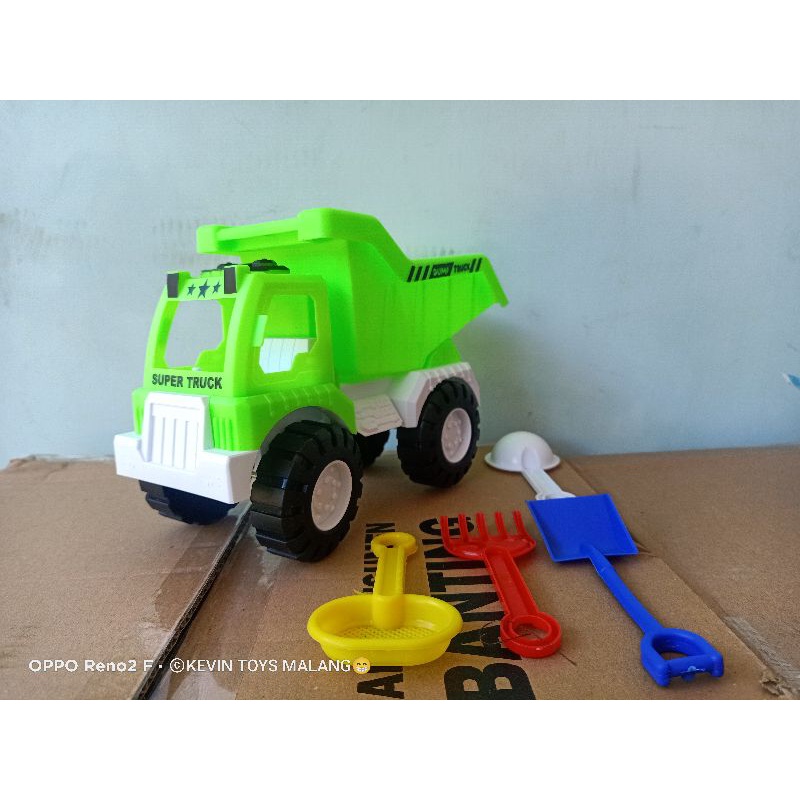 AK 96 HEAVY TRUCK DUMP + SAND TOYS ( OPP ) / MAINAN DUMP TRUK PASIR PLUS ALAT MAINAN PASIR