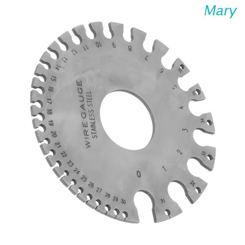 Mary Plat Pengukur Diameter 0-36 AWG SWG Bahan Stainless Steel