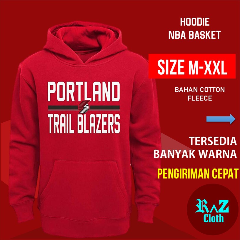 Baju Basket Jaket Hoodie Basketball Nba Portland Trail Blazers
