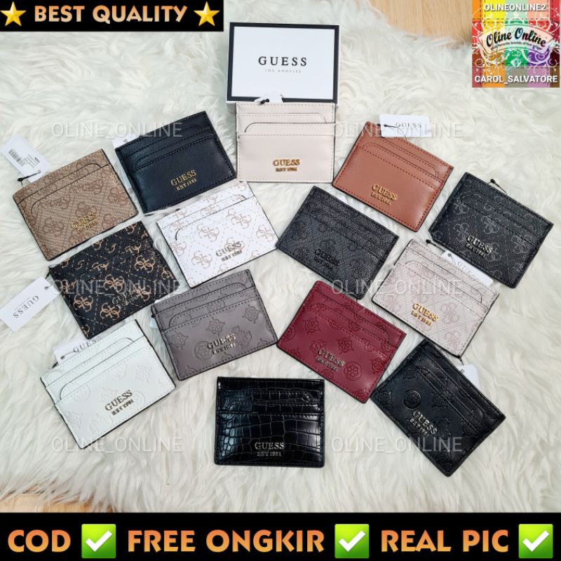 [oline_online] Card holder dompet kartu 7-10 slot motif 4g logo, embossed, crocodile grey maroon white cream beige brown coffee black with gift box kado kardus gift set gs extension extention gb pouch wrislet