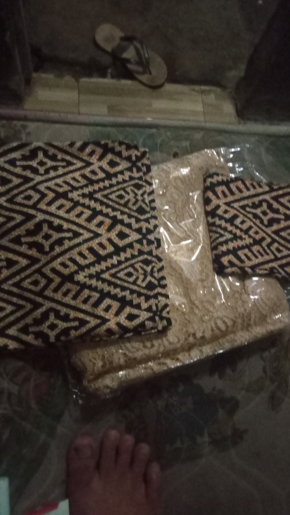 Couple Batik Lupita Wajik Zizgag Free Selendang