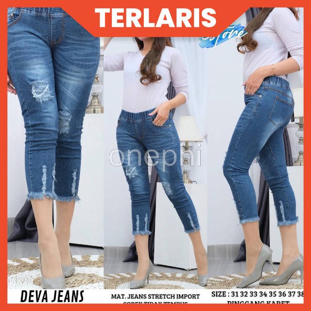 Celana Jeans Wanita 7/8 DEVA JEANS WANITA IMPORT