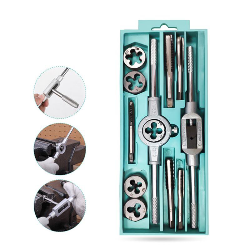 Mukava Alat Snai dan Tap Ulir Baut Senai Die Senei Kualitas Hand Tap and Dies Set 12 Pcs - TA1