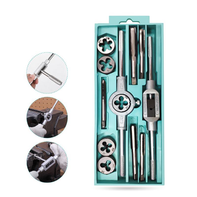 Bonkyo Alat Snai dan Tap Ulir Baut Senai Die Senei Kualitas Hand Tap and Dies Set 12 Pcs - TA1