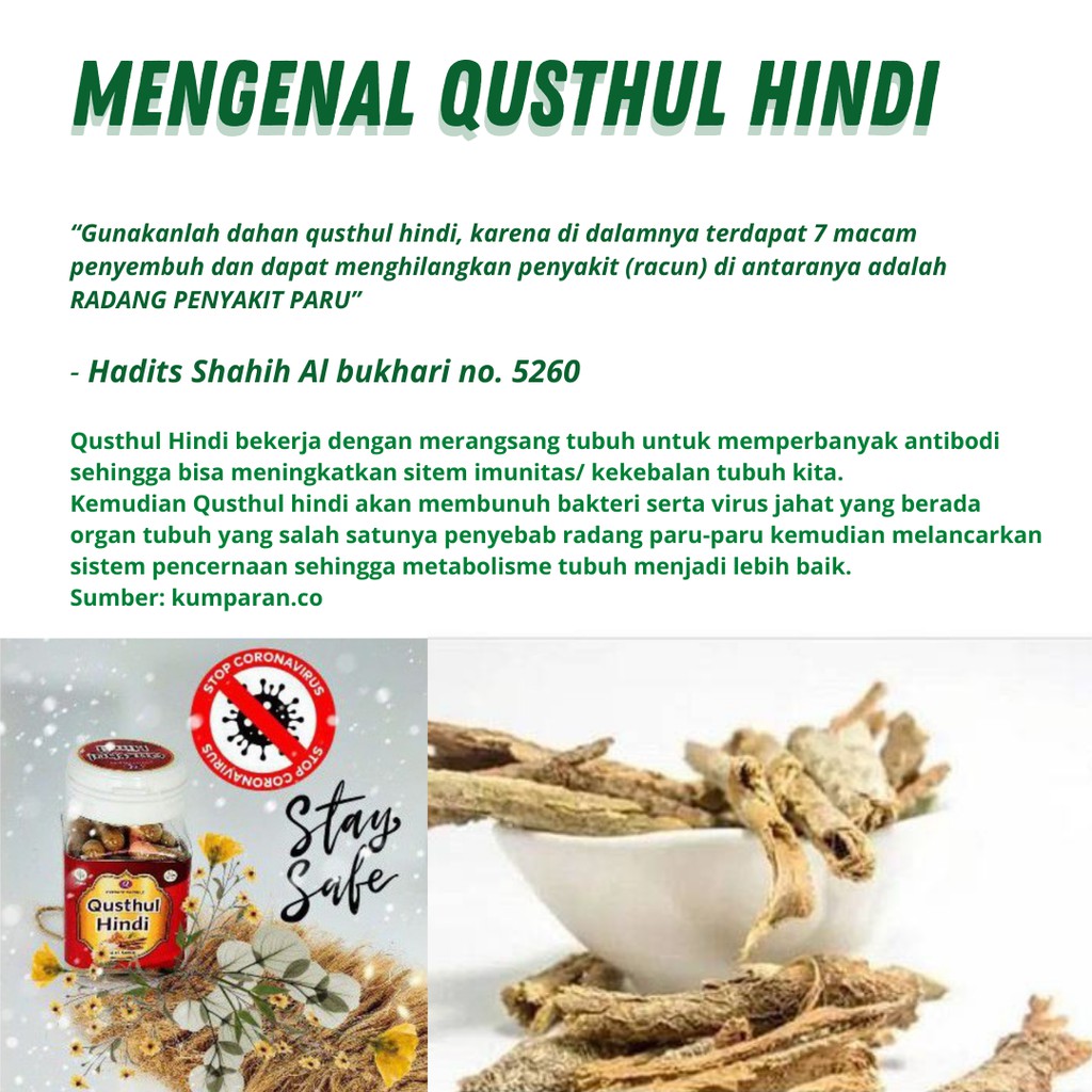 QUSTHUL HINDI Ustadz Adi Hidayat Khustul Qhustul Kustul Qustul Qust Hindi Obat Herbal Pernafasan C19-3