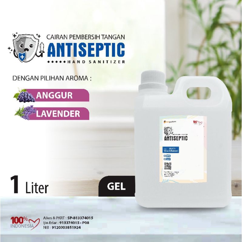 Handsanitizer GEL putihan aneka aroma kemasan jurigen 1 liter