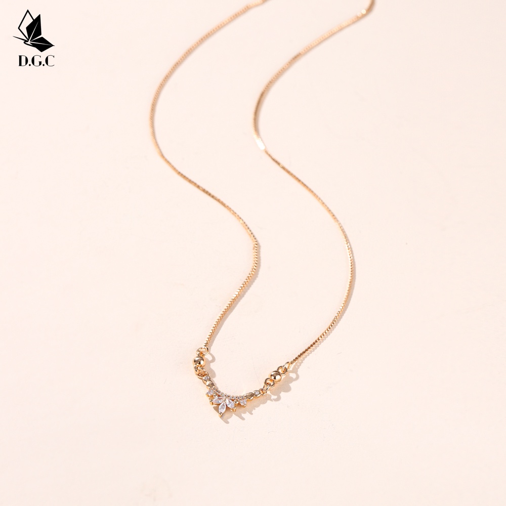 ✅COD✨Kalung Titanium Rose Gold Korean Style Aksesoris Kalung Hijab Fashion Wanita Jewelry D080